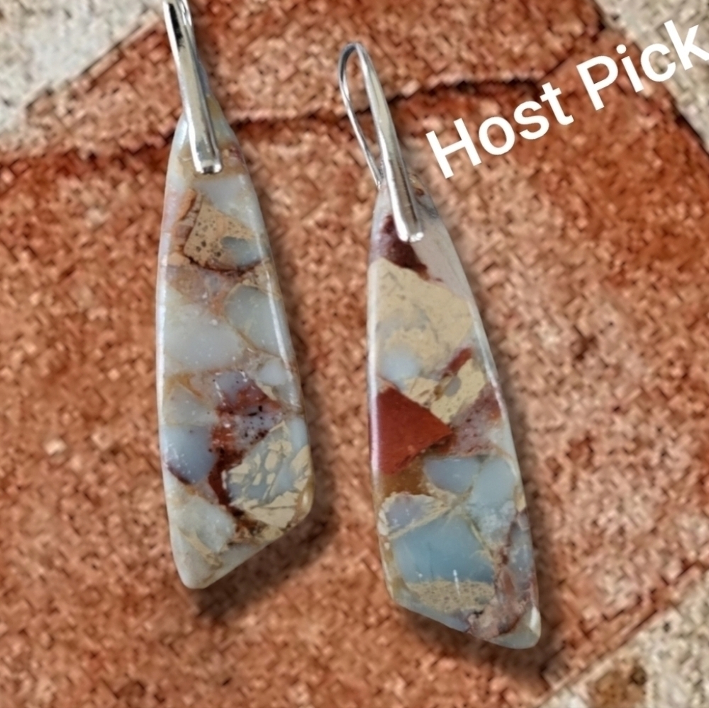 NEW Imperial Jasper Earrings - Picture 1 of 2